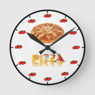 Horloge murale de pizza