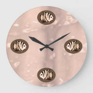 Horloge murale de poissons par Janz grand