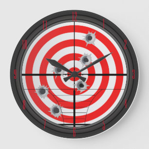 Horloge murale de portée et de cible de fusil