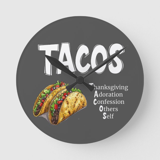 Horloge murale de prière TACOS (Recto)
