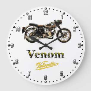 Horloge murale de quartz de moto de venin de
