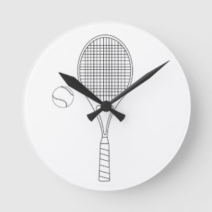 Horloge murale de raquette de tennis