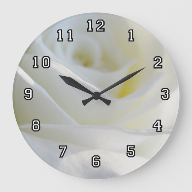 Horloge murale de rose blanc (Recto)