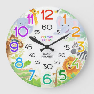 Horloge murale de salle de classe pour apprendre a