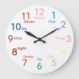 Horloge murale de salle de classe pour enfants