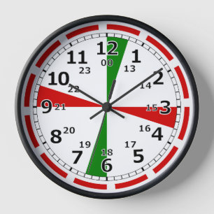 Horloge murale de salle de radio