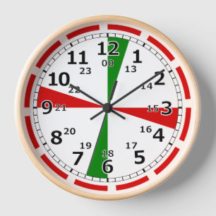 Horloge murale de salle radio