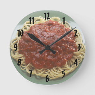 Horloge murale de sauce de spaghetti et tomate