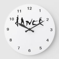 Horloge murale de silhouettes de danseurs de danse