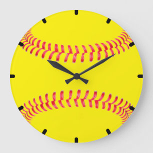 Horloge murale de softball personnalisée