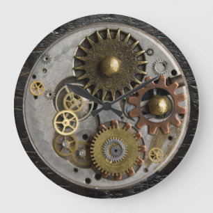 Horloge murale de SteamPunk, horloge en acier,