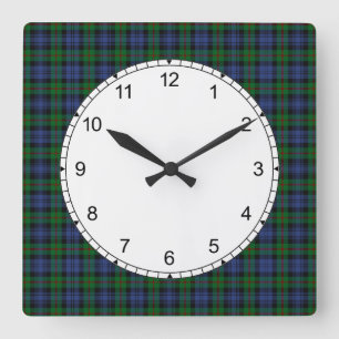 Horloge murale de tartan de Murray de clan
