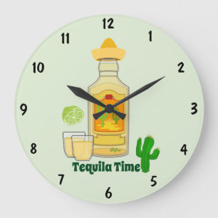 Horloge murale de temps de tequila