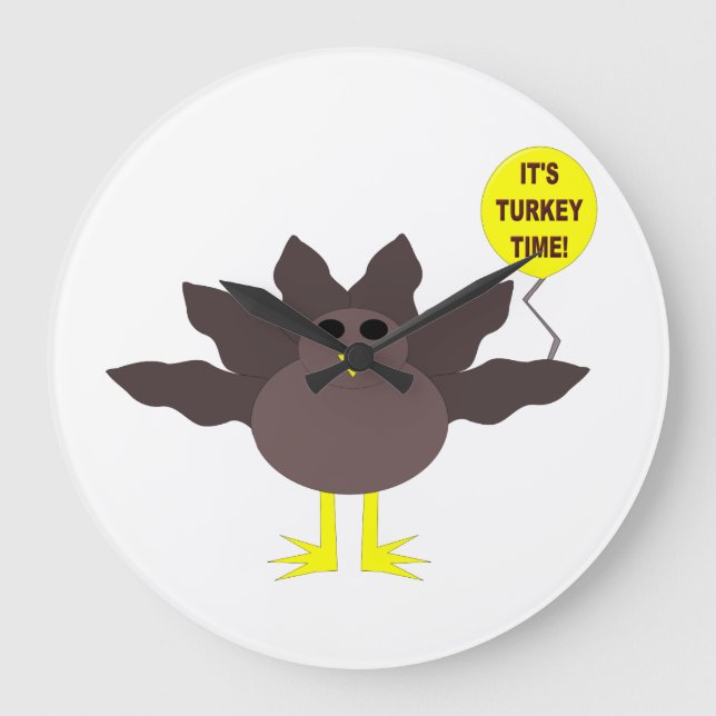 Horloge murale de Thanksgiving Turkey Time (Recto)