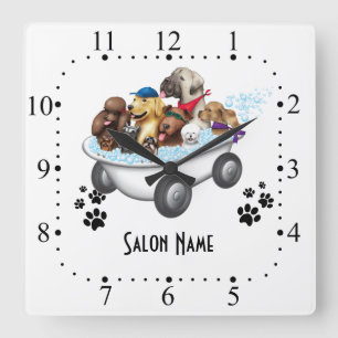 Horloge murale de toilettage de chien