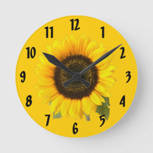 Horloge murale de tournesol