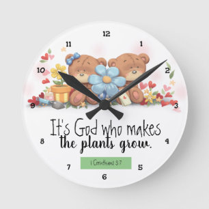 Horloge murale de vers de bible d'enfants