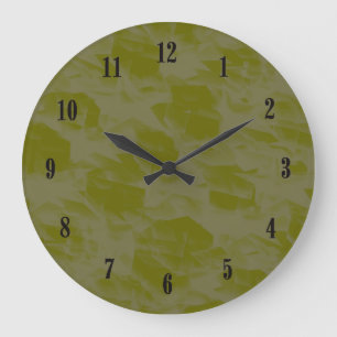 Horloge murale de vert olive avec des nombres