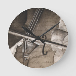Horloge murale de violoncelle