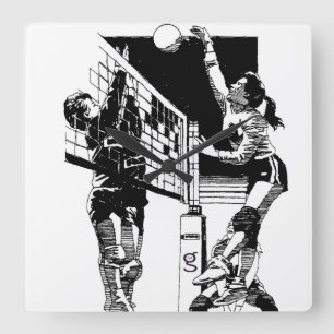 Horloge murale de volleyball