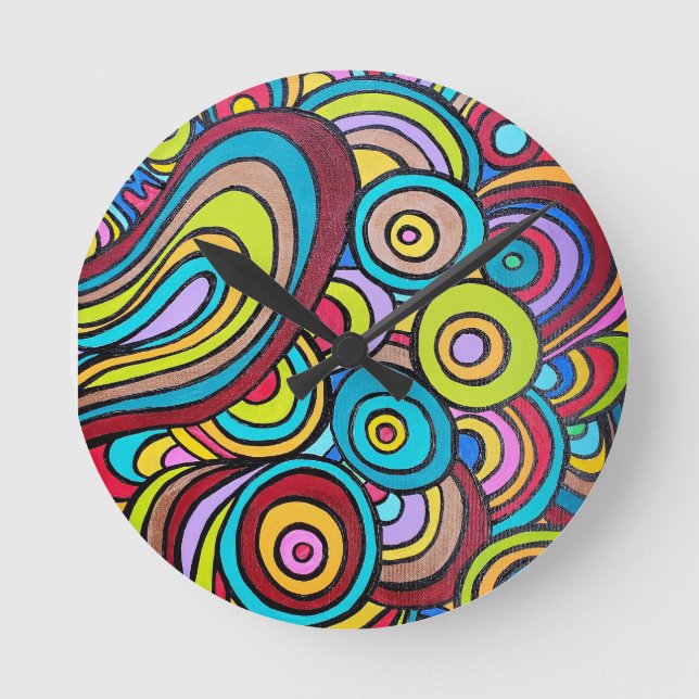 Horloge murale d'eau chaude, 8 pouces ronde acryli (Recto)