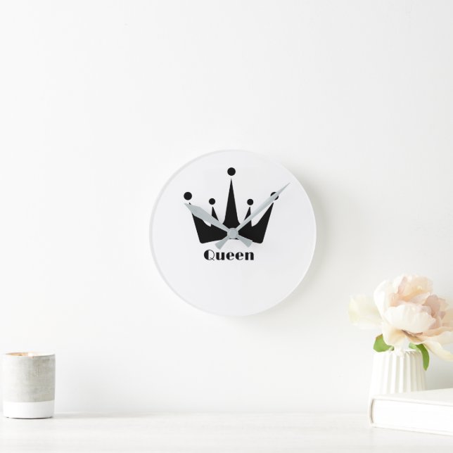 Horloge murale décorative à couronne noire inspiré (Maison)