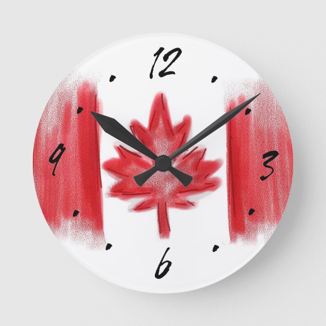 Horloge murale décorative artistique du drapeau ca (Recto)
