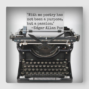 Horloge murale d'Edgar Allan Poe