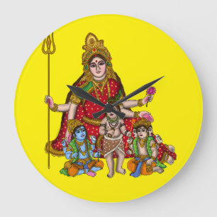 Horloge murale déesse Durga