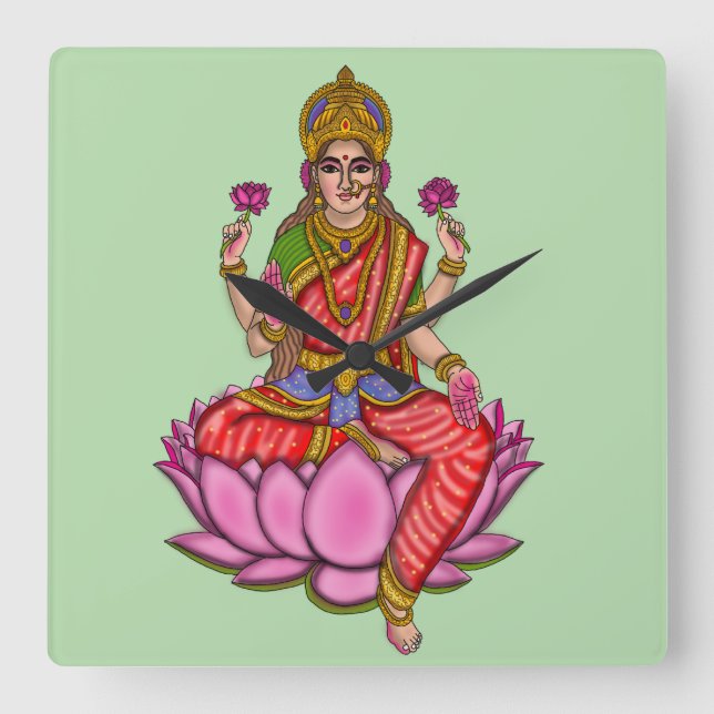 Horloge murale déesse Lakshmi (Recto)