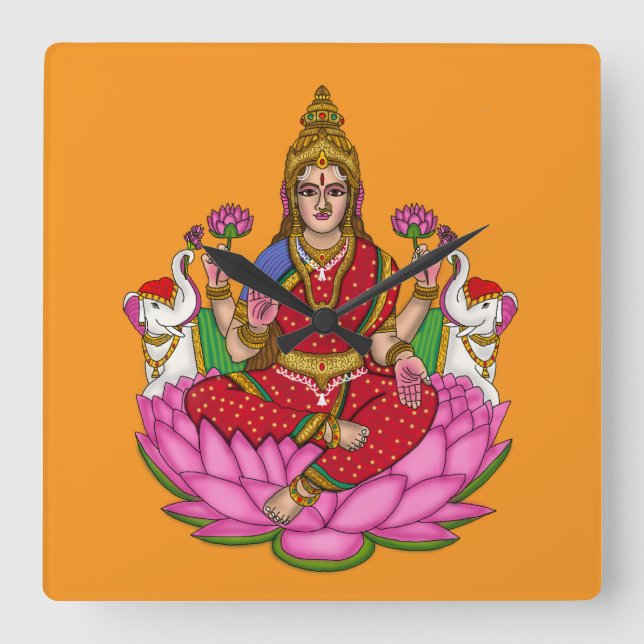 Horloge murale déesse Lakshmi (Recto)