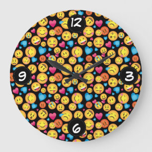 Horloge murale d'Emoji d'amusement