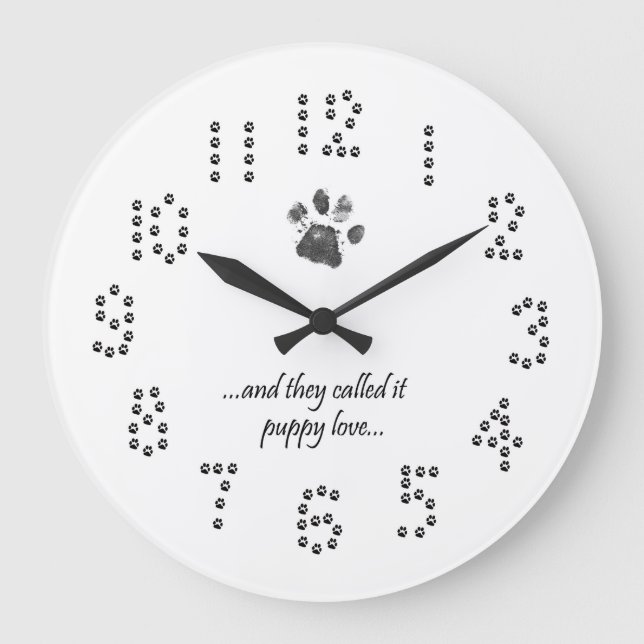 Horloge murale d'empreinte de patte de chien de (Recto)