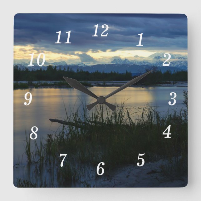 Horloge murale Denali Midnight Sunset (Recto)