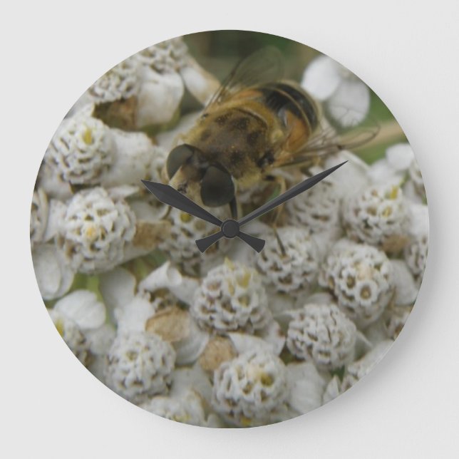 Horloge murale des abeilles à miel et des fleurs (Recto)