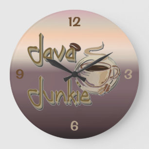 Horloge murale des amateurs de café Junkie Java