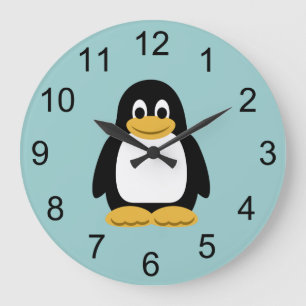 Horloge murale des animaux de pingouin