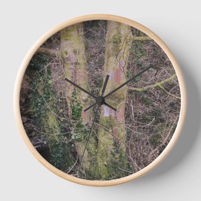 Horloge murale des arbres miroir (Recto)
