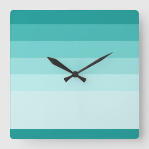Horloge murale des bandes turquoises