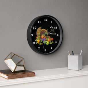 Horloge murale des Bénédictions d'automne chaude