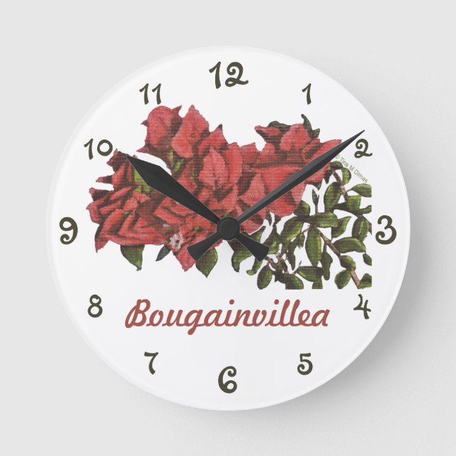 Horloge murale des Bougainvilliers (Recto)