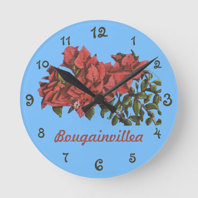 Horloge murale des Bougainvilliers (Recto)