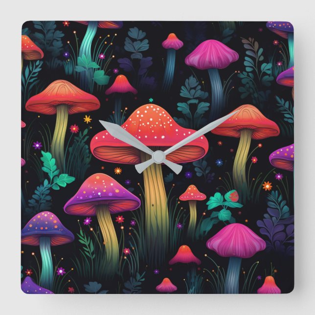 Horloge murale des champignons de minuit (Recto)