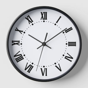 Horloge murale des chiffres romains classiques - N