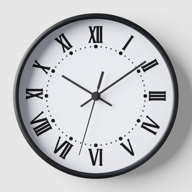 Horloge murale des chiffres romains classiques - N (Recto)