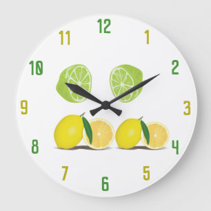 Horloge murale des citrons et des limites