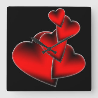 Horloge murale des Coeurs rouges
