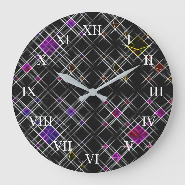 Horloge murale des diamants et des croix (Recto)