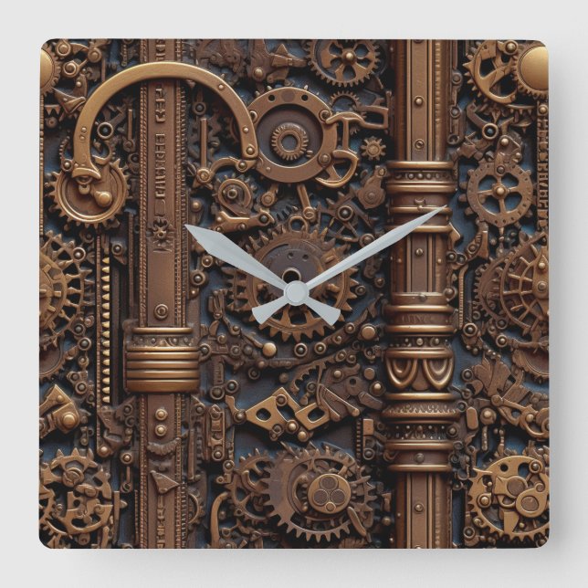 Horloge murale des engrenages Steampunk (Recto)