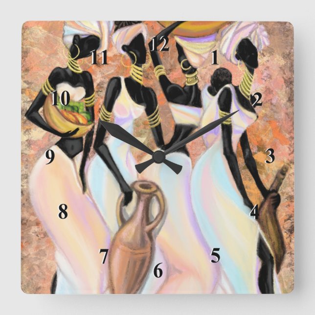 Horloge murale des femmes africaines (Recto)